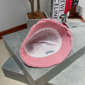 Prada Fabric Bucket Hat Pink