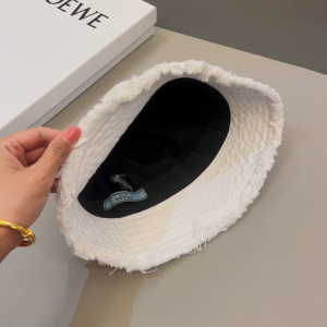 Prada Fabric Bucket Hat White