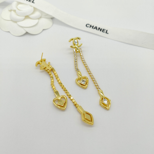 Chanel CC Heart Diamonds Earrings