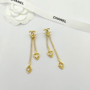 Chanel CC Heart Diamonds Earrings