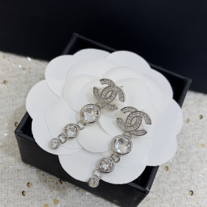 Chanel Crystal CC Drop Diamond Earrings