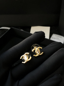 Chanel Gold CC Logo Earrings
