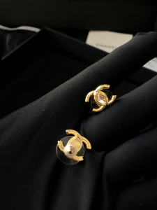 Chanel Gold CC Logo Earrings