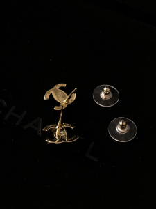 Chanel Gold CC Logo Earrings