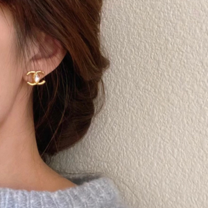 Chanel Gold CC Logo Earrings