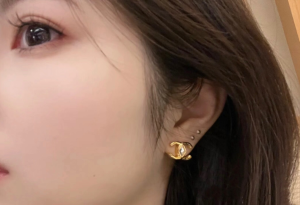 Chanel Gold CC Logo Earrings