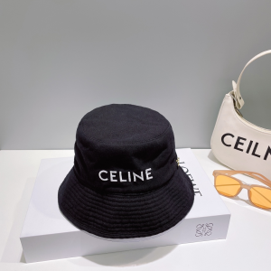 Celine Denim Black Bucket Hat