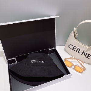 Celine Denim Black Bucket Hat