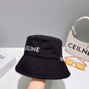 Celine Denim Black Bucket Hat