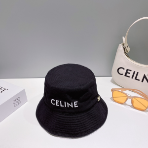 Celine Denim Black Bucket Hat