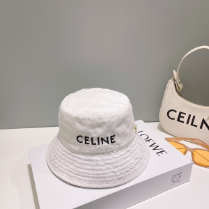 Celine Denim White Bucket Hat