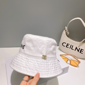 Celine Denim White Bucket Hat