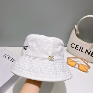 Celine Denim White Bucket Hat