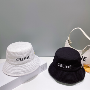 Celine Denim White Bucket Hat
