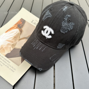 Chanel CC Fabric Baseball Hat Black