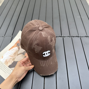 Chanel CC Fabric Baseball Hat Brown