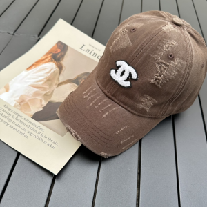Chanel CC Fabric Baseball Hat Brown
