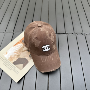 Chanel CC Fabric Baseball Hat Brown