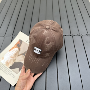 Chanel CC Fabric Baseball Hat Brown