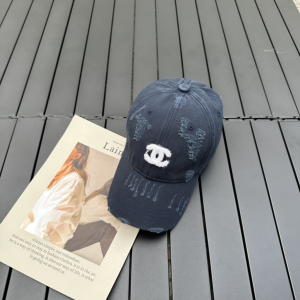 Chanel CC Fabric Baseball Hat Gray