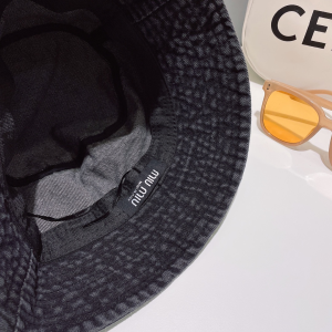 Miu Miu Denim Black Bucket Hat