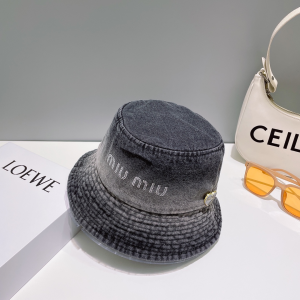 Miu Miu Denim Black Bucket Hat