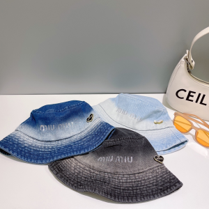 Miu Miu Denim Black Bucket Hat