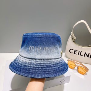 Miu Miu Denim Blue Bucket Hat