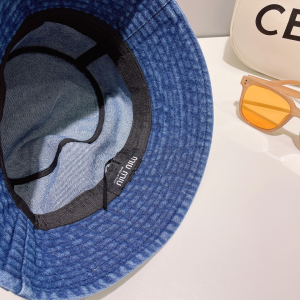 Miu Miu Denim Blue Bucket Hat