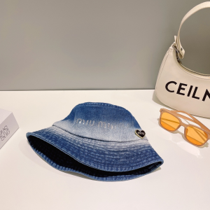 Miu Miu Denim Blue Bucket Hat