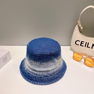 Miu Miu Denim Blue Bucket Hat