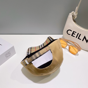 Prada Check Baseball Hat Beige