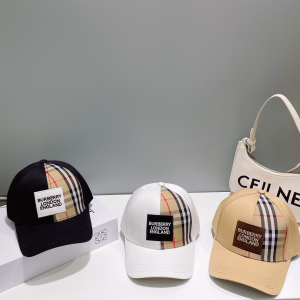Prada Check Baseball Hat Beige