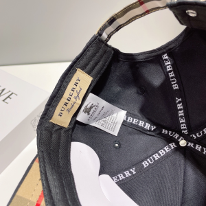 Prada Check Baseball Hat Black