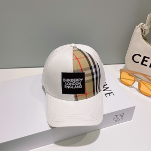 Prada Check Baseball Hat White