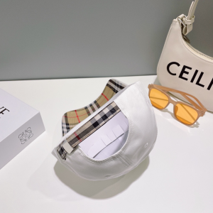 Prada Check Baseball Hat White