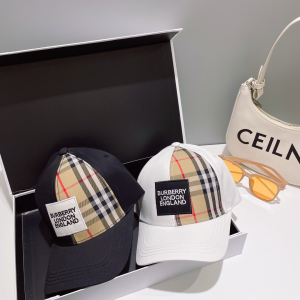 Prada Check Baseball Hat White