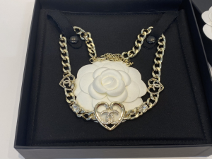 Chanel Crystal CC Chain Choker Necklace