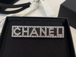 Chanel Crystals Monogram Logo Brooch