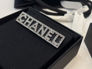 Chanel Crystals Monogram Logo Brooch