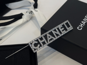 Chanel Crystals Monogram Logo Brooch