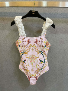 Gucci Silk Swimsuit Swimwear Pink