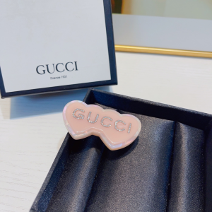 Gucci Crystal Logo PVC Hair Clip
