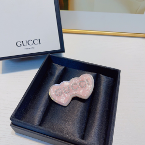 Gucci Crystal Logo PVC Hair Clip