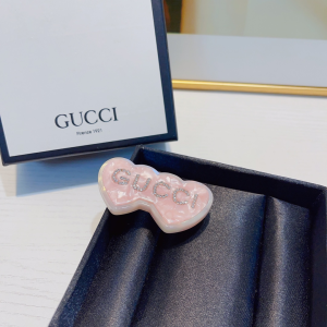 Gucci Crystal Logo PVC Hair Clip