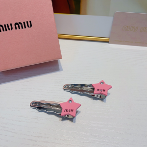 Miu Miu Pink Star Hair Clip