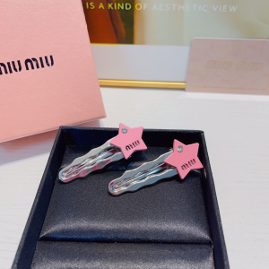 Miu Miu Pink Star Hair Clip