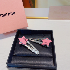 Miu Miu Pink Star Hair Clip