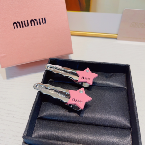 Miu Miu Pink Star Hair Clip