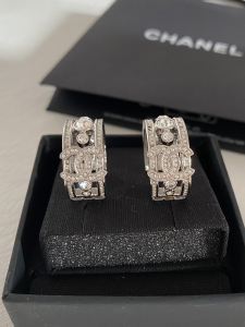 Chanel Crystal CC Earrings